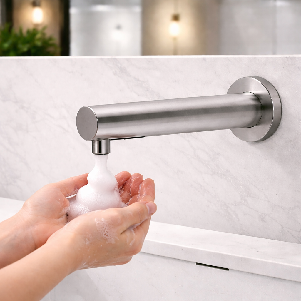 Fontana Brushed Nickel Touchless Soap Dispenser